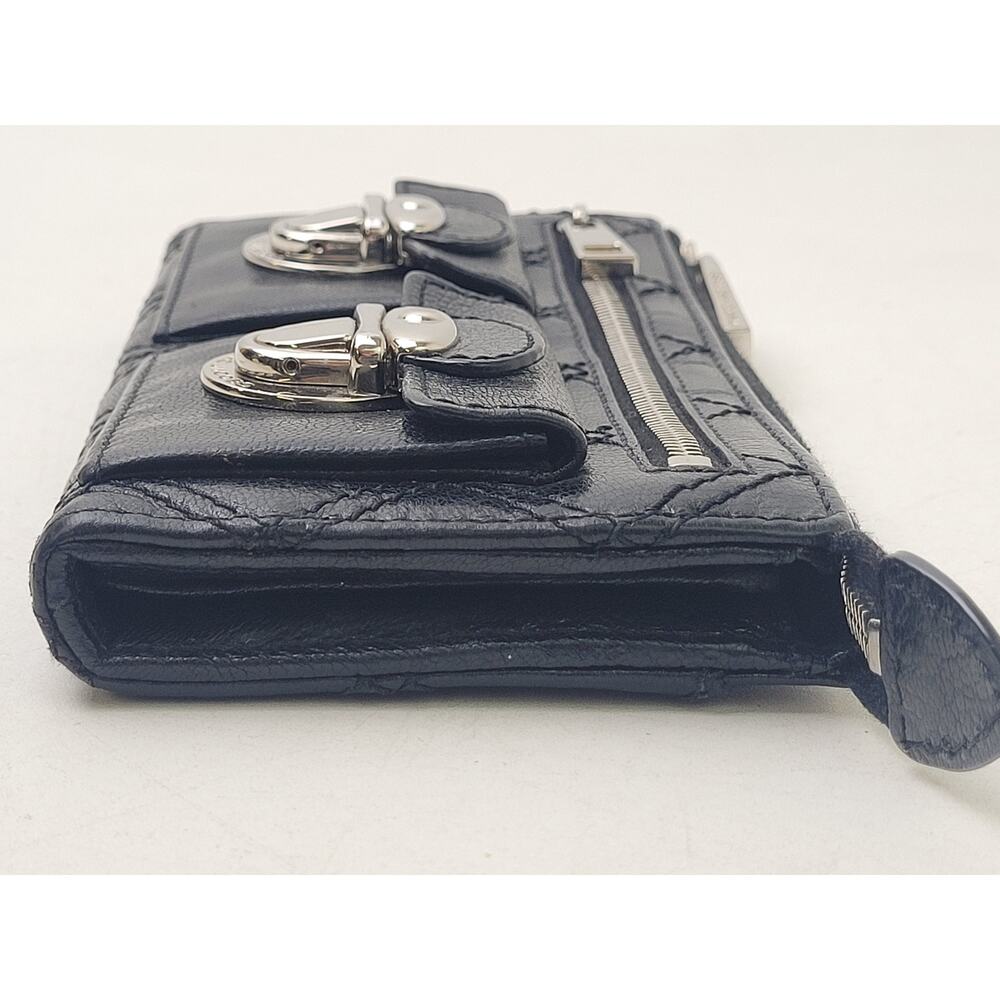 Marc Jacobs Quilted Black Leather Push Lock Zip Clutch Wallet - Picture 7 of 10